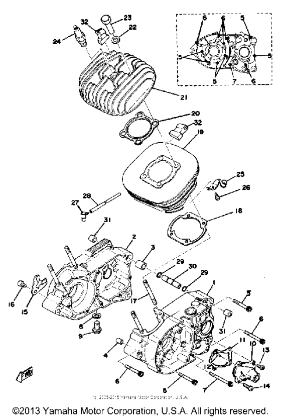 Cylinder - crankcase