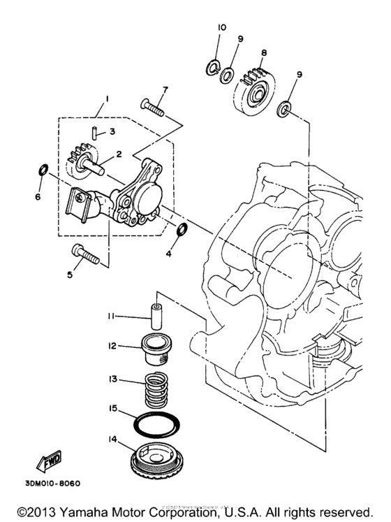 XV250 Масляный насос