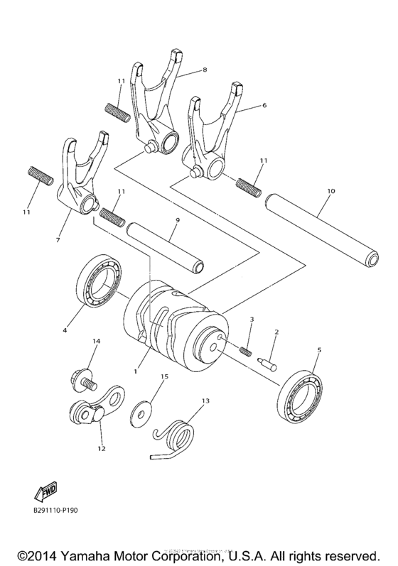 WR250FF Копирный вал