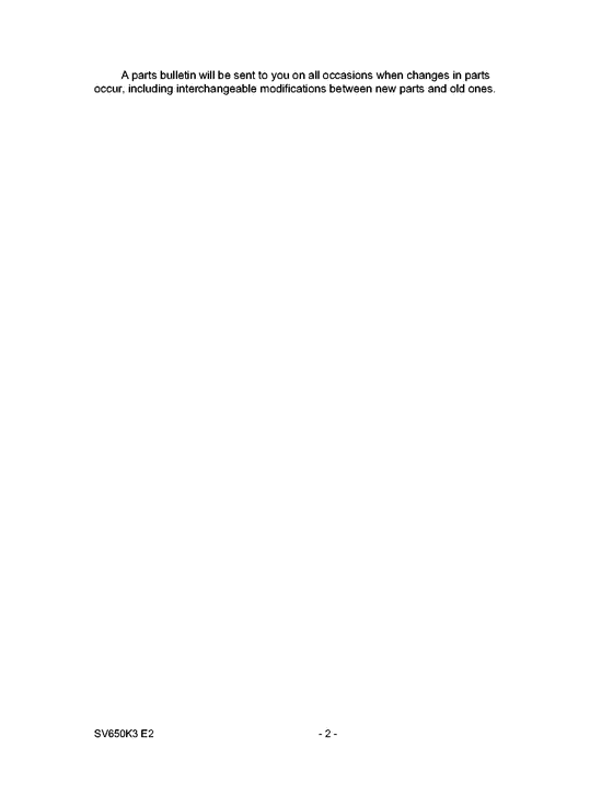 SV650 Catalog preface