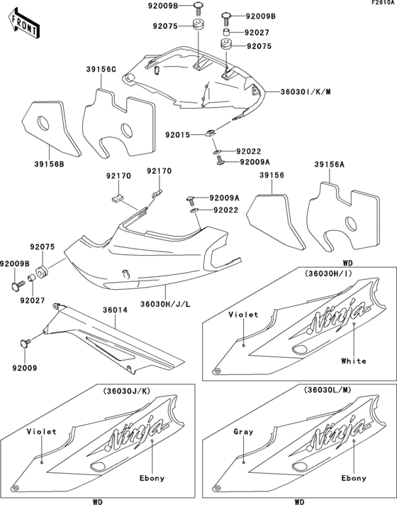 Side covers/chain cover(zx900-b2)