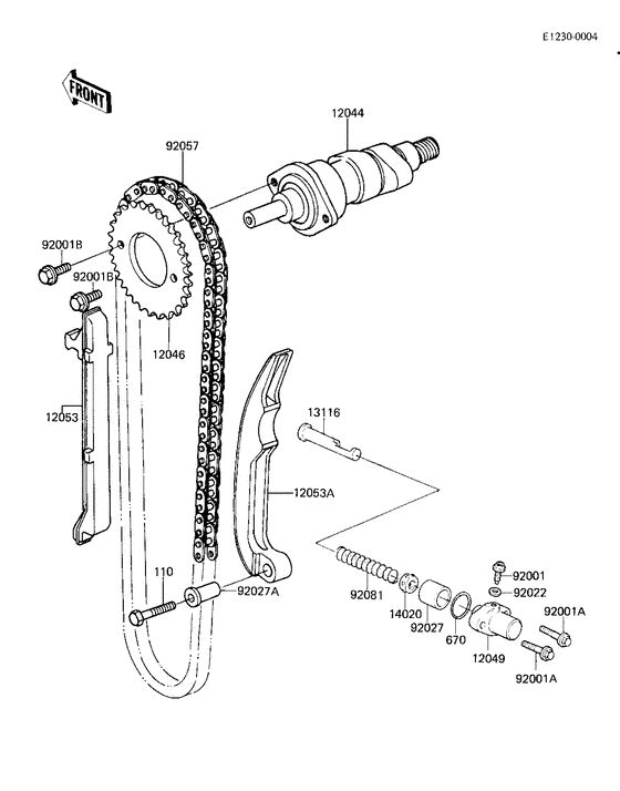 Camshaft/chain/tensioner
