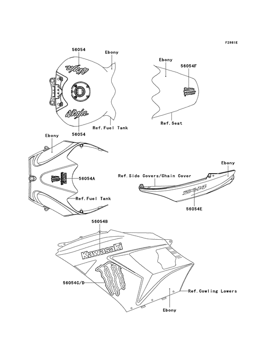 ZX1400 Наклейки
