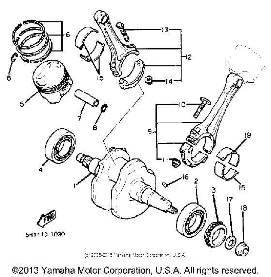 XV920MK Crankshaft-piston