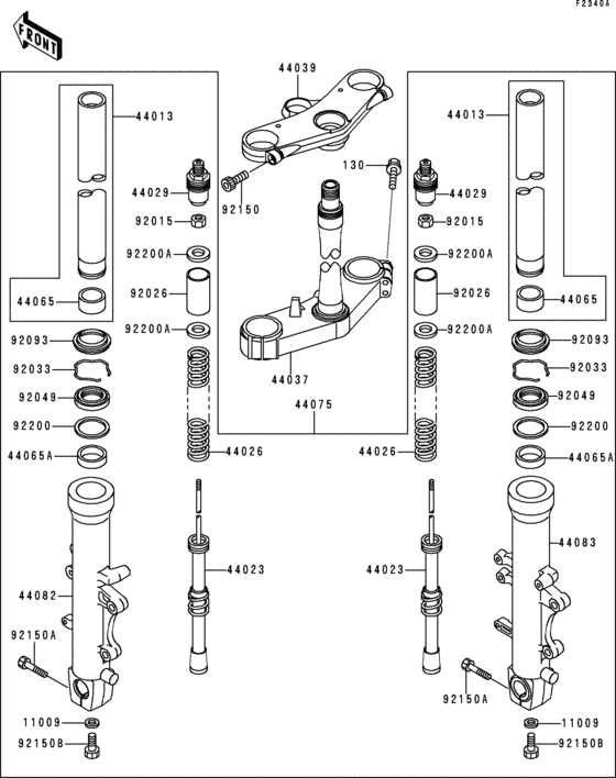 Front fork(jkazx900cda032421-)