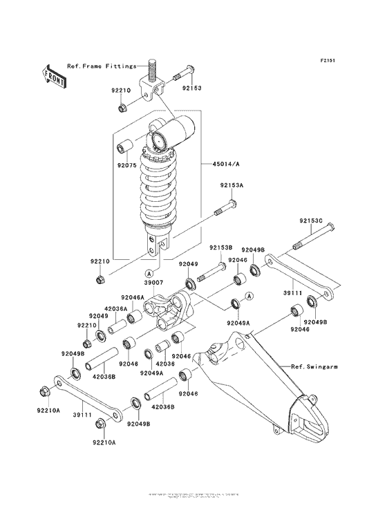 ZX636 Подвеска  /  амортизатор