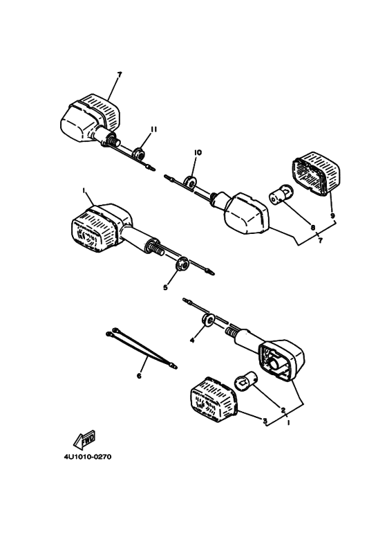Rear flasher light assy