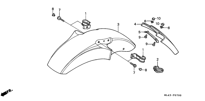CB450S Переднее крыло