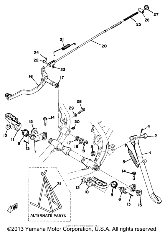 Stand - footrest - brake pedal