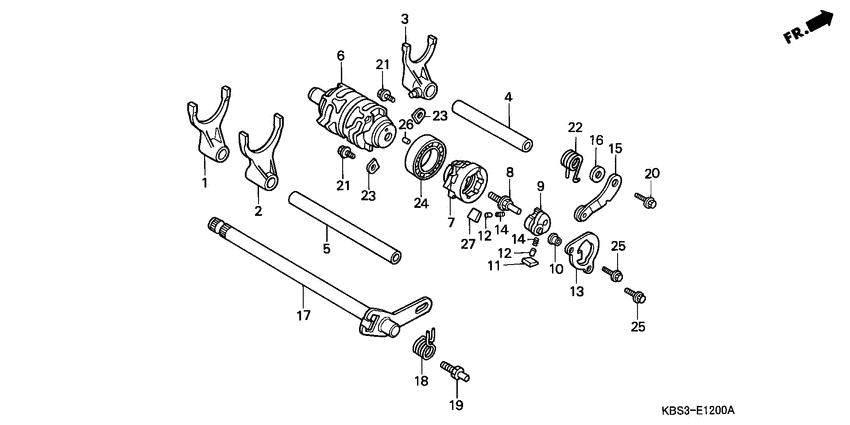 Shift drum/shift fork