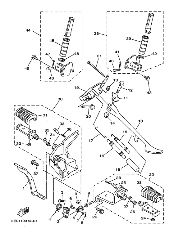XVS1100 Stand. footrest