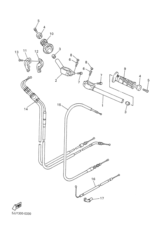 Steering handle. cable