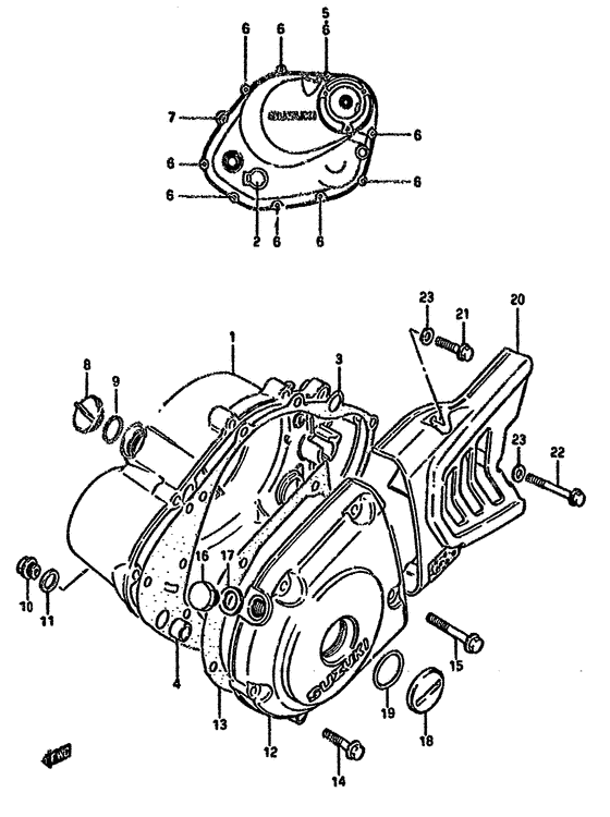 Crankcase cover ass`y  (v