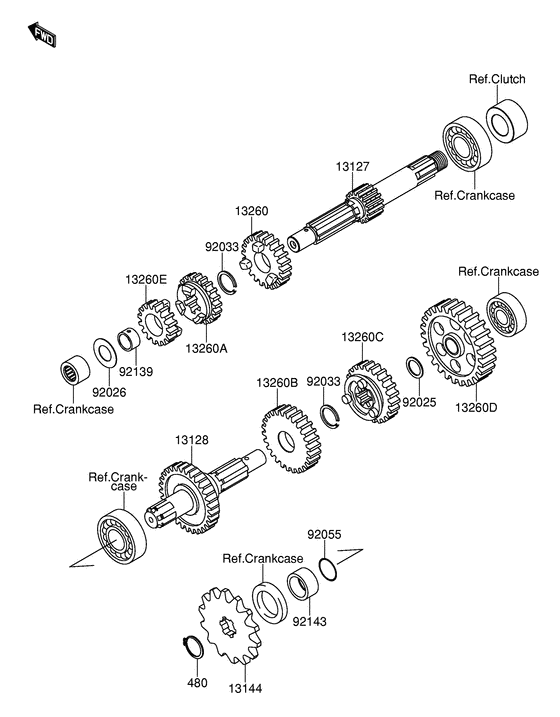 DR-Z110 Трансмиссия