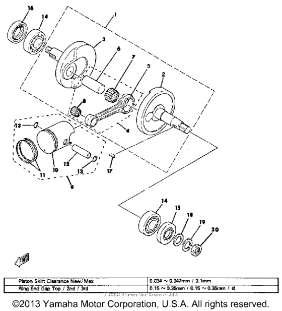 QT50H Crankshaft-piston