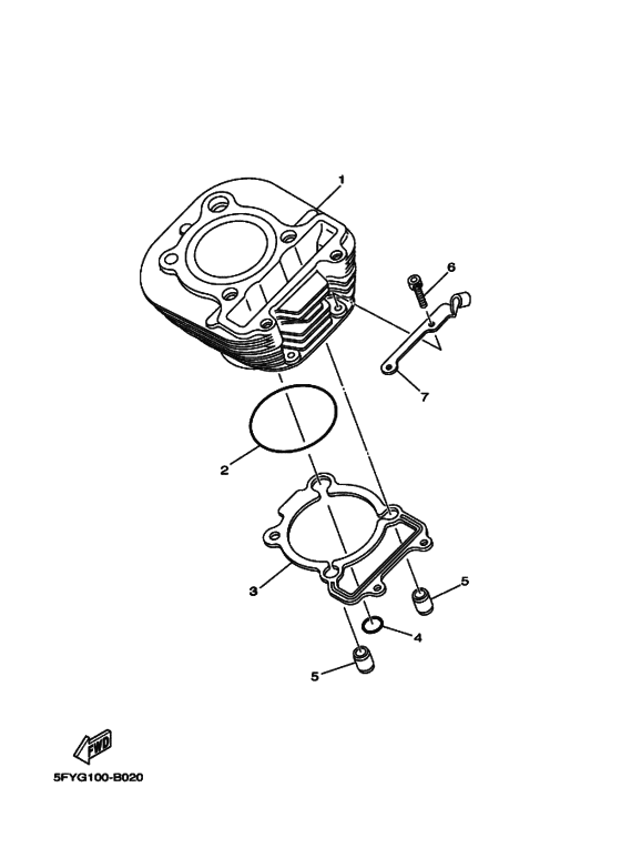 TW200E Цилиндр