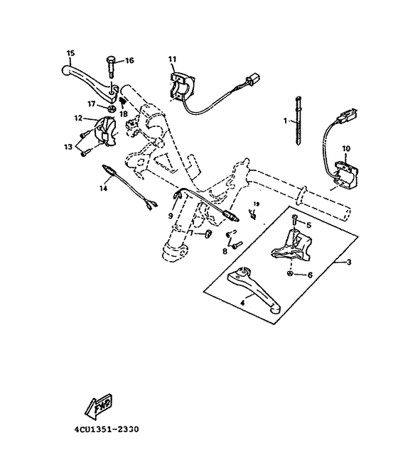 Handle switch. lever