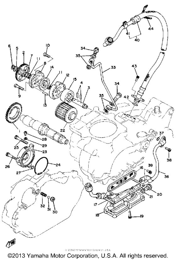 SR500G Oil pump oil - cleaner