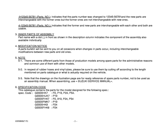 GS500 Catalog preface
