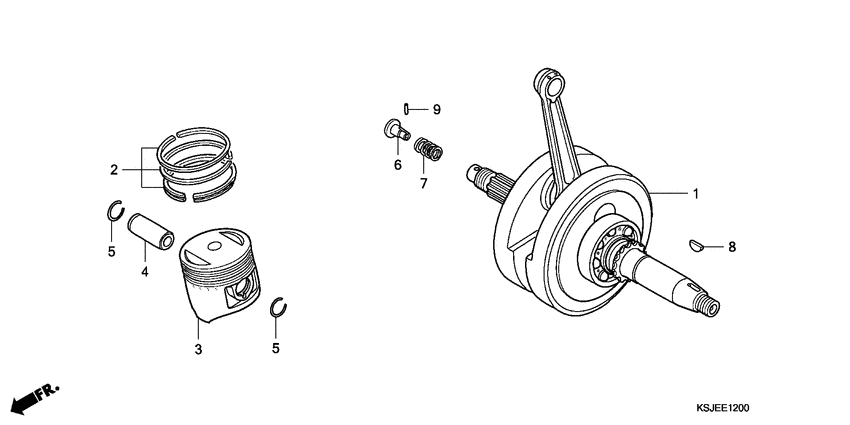 Crankshaft/piston
