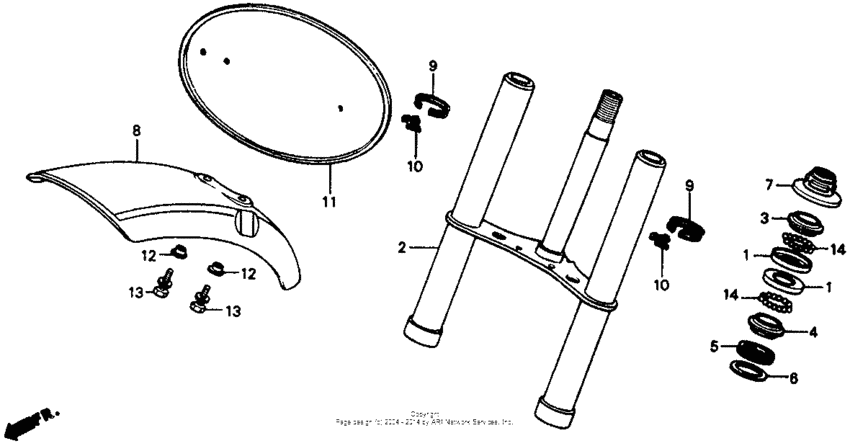 Front fork 86-87