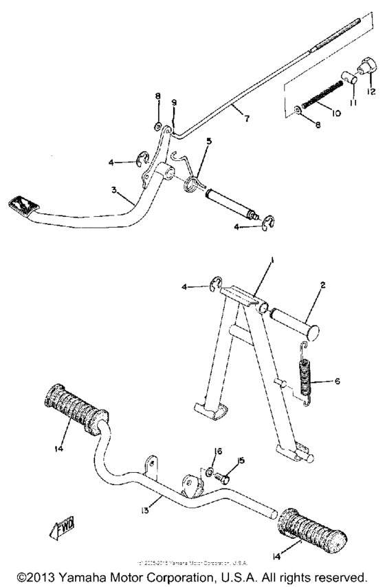 Stand - footrest - brake pedal