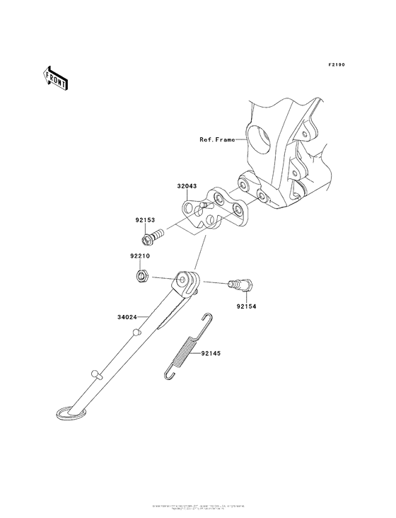 ZX1000 Подножка