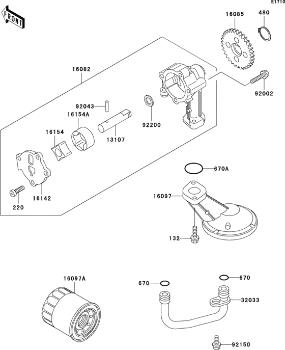 ER500 Масляный насос