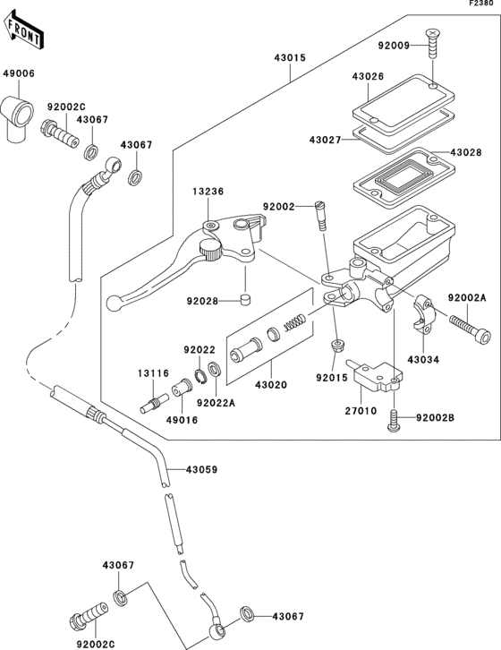 ZR1100 Цилиндр сцепления