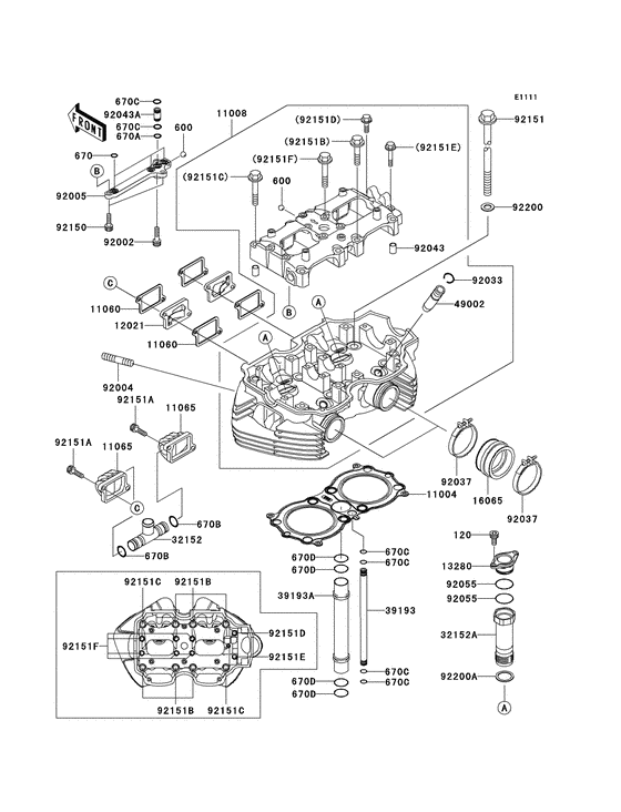 EJ650 Головка цилиндров