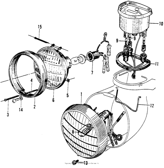 Headlight + speedometer