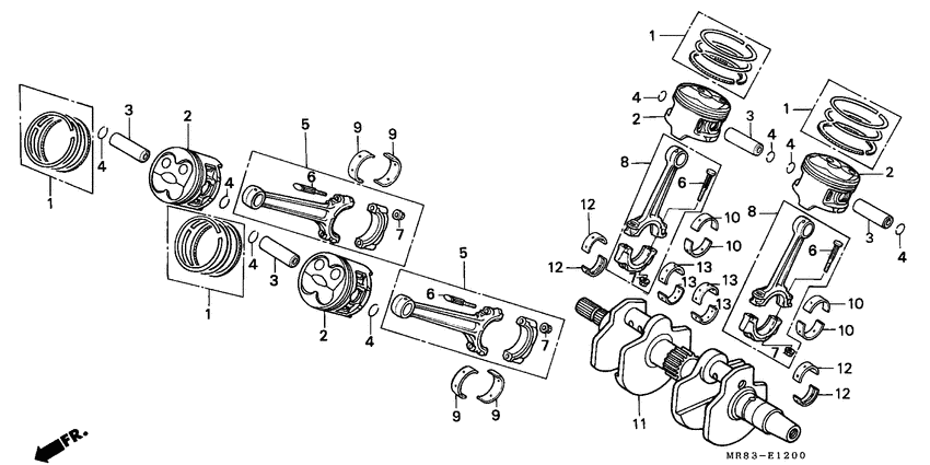 Crankshaft/piston