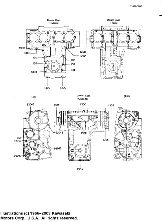 KZ750 Crankcase bolt & stud pattern