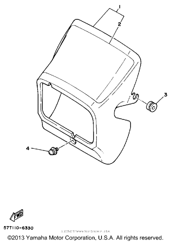 XT350SC (CA ED.) Обтекатели