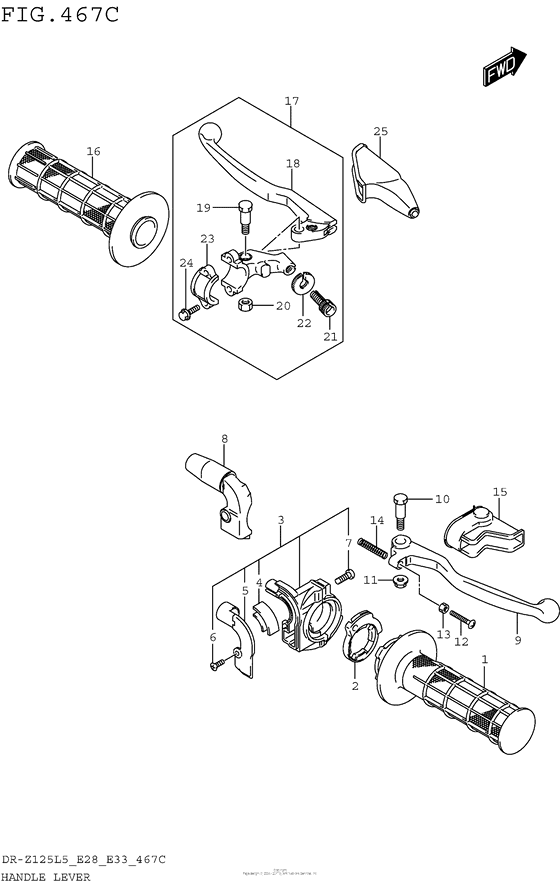 Handle Lever (Dr-Z125Ll5 E28)