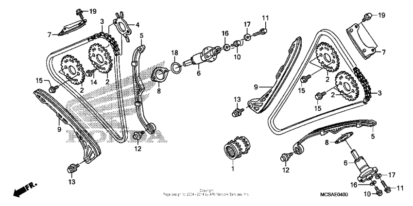 Cam chain + tensioner