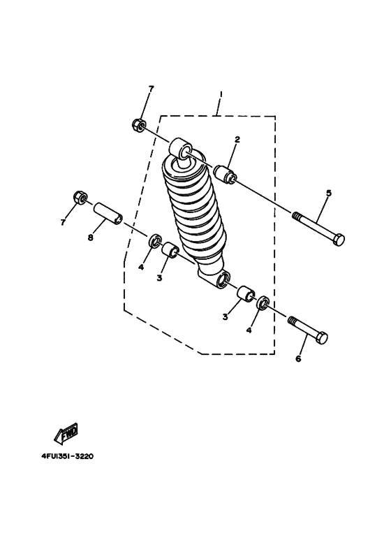 TDR125 Задняя подвеска
