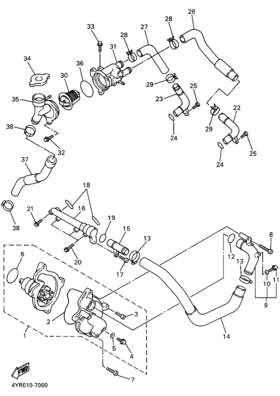 FZ400 Водяная помпа