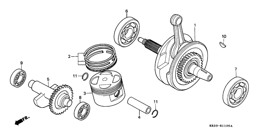 Crankshaft/piston/ balancer