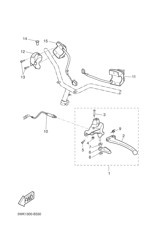 EW50 Handle switch. lever