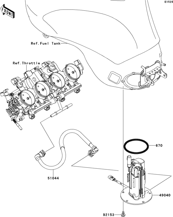 ZX600 Топливный насос