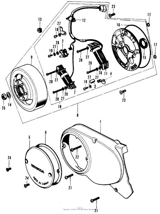 Sl70 left crankcase cover +