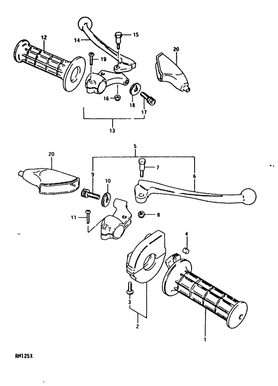 Handle glip - lever