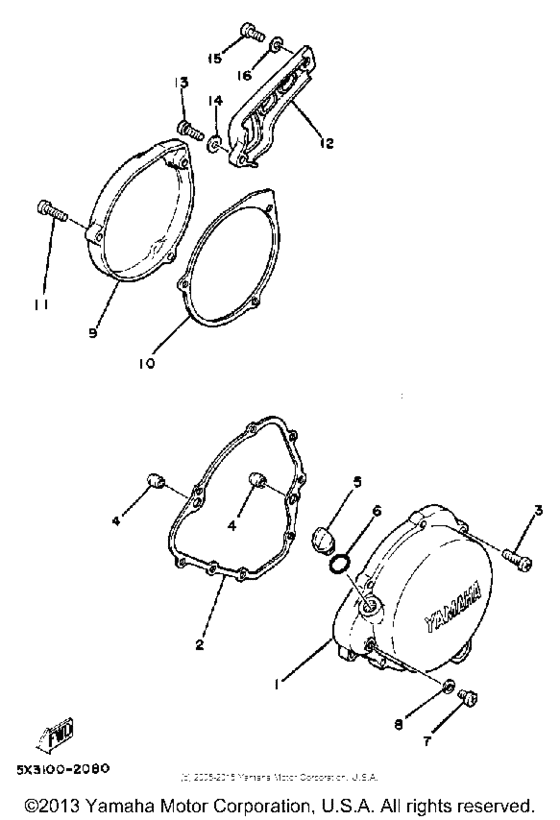 YZ100K Боковые крышки