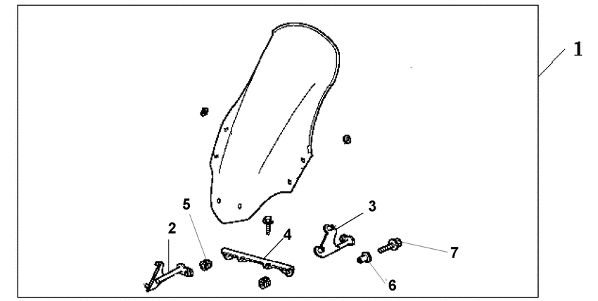XL125V Ветровое стекло