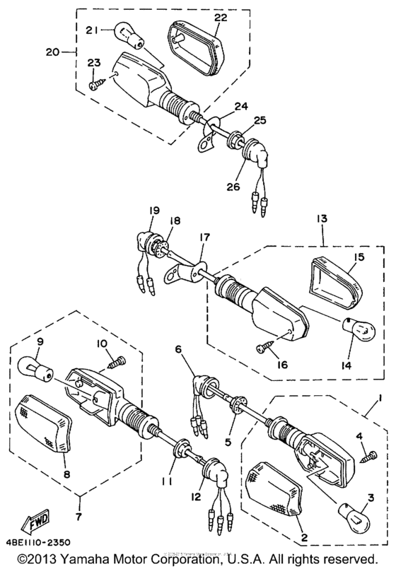 XT225L Поворотники
