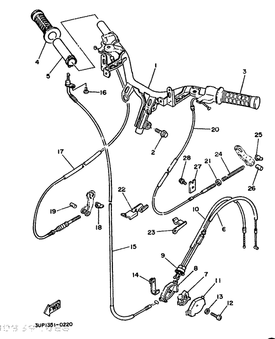 Steering handle. cable