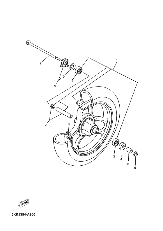 YN100 Переднее колесо