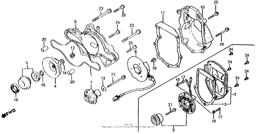 Water pump + c.d.i. pulser