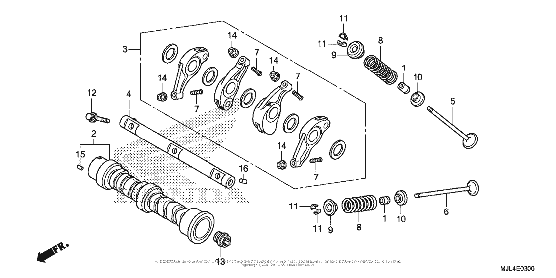 NC700X Распределительный вал и клапана